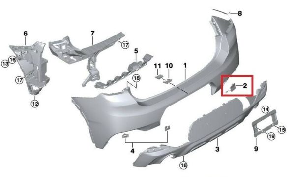 NEW GENUINE BMW X2 F39 REAR M SPORT BUMPER TOW HOOK COVER CAP 51128089911 - Image 3