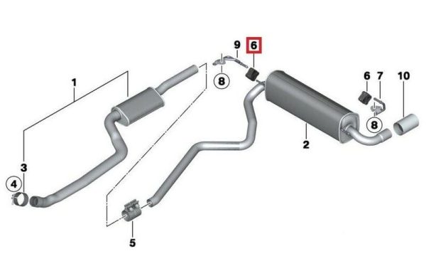 FOR NEW GENUINE BMW MINI EXHAUST RUBBER MOUNTING 1 PIECE - Image 4