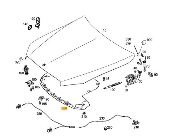 NEW GENUINE MERCEDES BENZ MB C W205 FRONT ENGINE HOOD BONNET INSULATION A2056820026 - Image 2