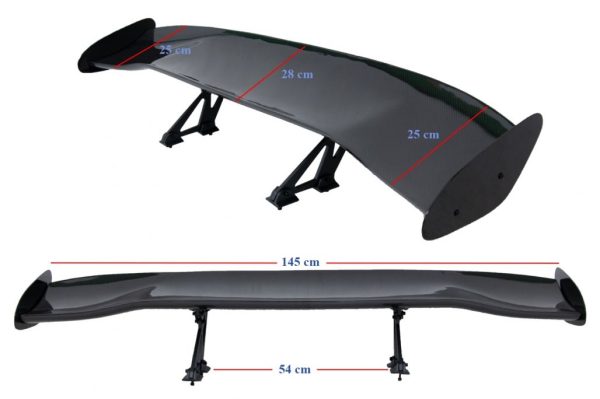 Universal Adjustable Trunk Spoiler Wing GT Design Real Carbon - Image 7