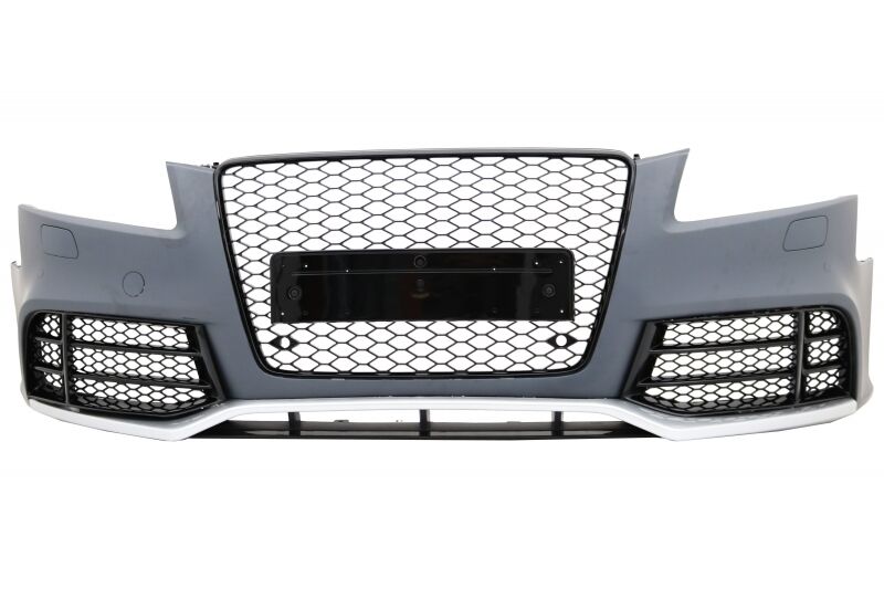 Front Bumper suitable for AUDI A5 8T Pre Facelift (2008-2011) with Bumper Add-On Spoiler Lip RS5 Design Real Carbon - Image 2