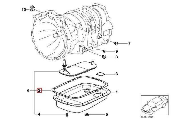 BMW NEW GENUINE 3 5 X3 X5 Z3 SERIES AUTOMATIC TRANSMISSION OIL PAN GASKET SEAL 24117524707 - Image 2