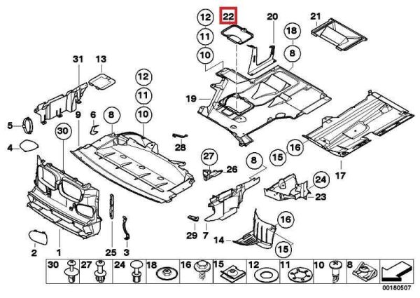 NEW BMW GENUINE 5 SERIES E39 UNDER DIESEL ENGINE OIL DRAIN COVER PLATE 51718240511 - Image 2