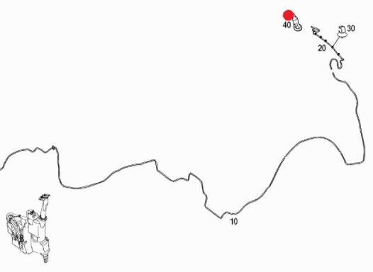 NEW GENUINE MERCEDES BENZ MB R CLASS W251 REAR WASHER JET NOZZLE A2518600747 - Image 3