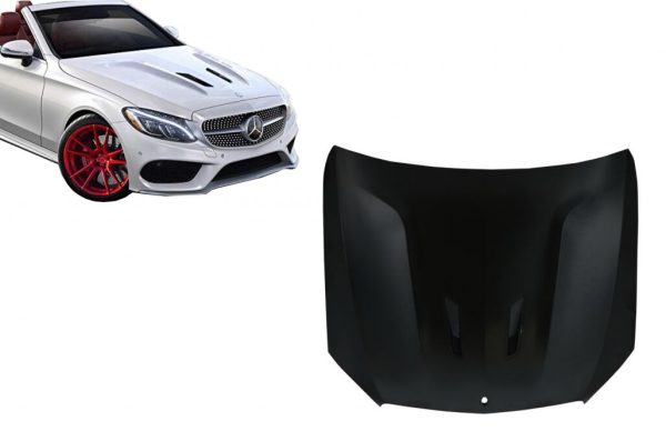 Front Hood Bonnet Suitable for Mercedes C-Class W205 S205 C205 A205 (2014-Up) GT Design - Image 12