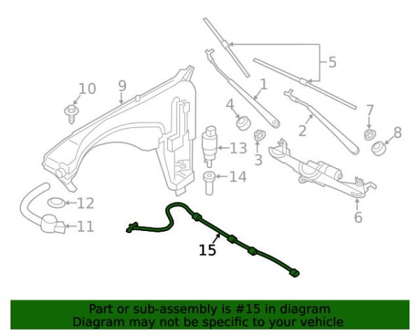 NEW GENUINE BMW X3 X4 X5 G01 G02 G05 WINDSCREEN WASHER NOZZLE ASSEMBLY 61667399024 - Image 2