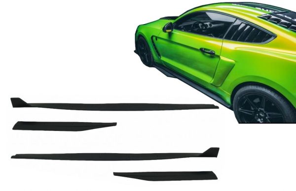 Add-On Side Skirts Extensions Splitters suitable for FORD Mustang Mk6 VI Sixth Generation (2015-2020) GT 500 Design - Image 14