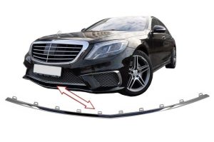 Front Bumper Middle Spoiler Lip suitable for Mercedes W222 S-Class (2013-2017) S65 Design
