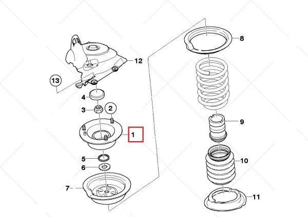 BMW GENUINE NEW E81 E82 E87 E88 E90 E91 E83 E84 FRONT STRUT MOUNT 31336760943 - Image 2