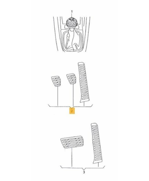 NEW GENUINE VW PASSAT CC 08-16 STAINLESS STEEL PEDAL COVERS MANUAL 1K1064200A - Image 2