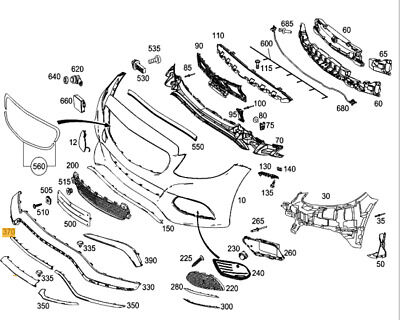 NEW GENUINE MERCEDES BENZ MB C63 W205 AMG FRONT BUMPER CHROME TRIM CENTER A2058852174 - Image 2