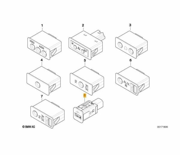 NEW GENUINE BMW 1 3 5 6 7 X1 X3 X4 X5 X6 Z4 USB SOCKET PLUG PORT 84109237656 - Image 2