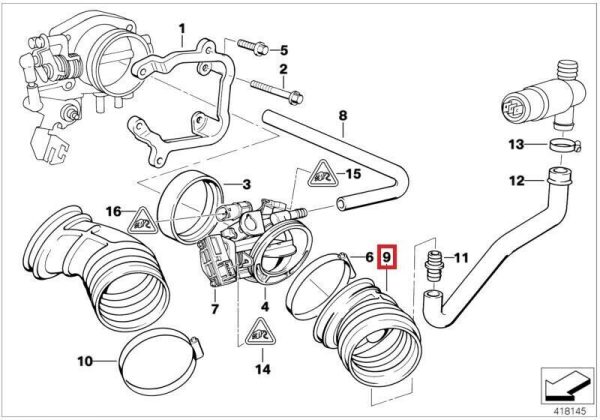 NEW GENUINE BMW 3 Z3 SERIES E36 AIR FILTER INTAKE BOOT PIPE HOSE 13541740073 - Image 2