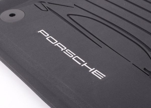 NEW GENUINE PORSCHE MACAN 14-18 FRONT AND REAR BLACK RUBBER FLOOR MATS LHD 95B044800431E0 - Image 3
