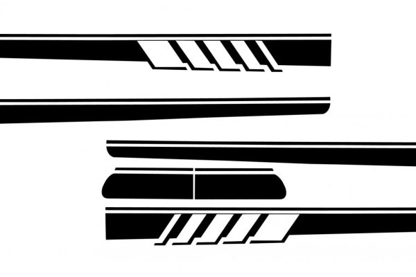Side Decals Sticker Vinyl suitable for MERCEDES C-Class C205 Coupe A205 Cabriolet (2014-up) C63 Design Piano Black - Image 5