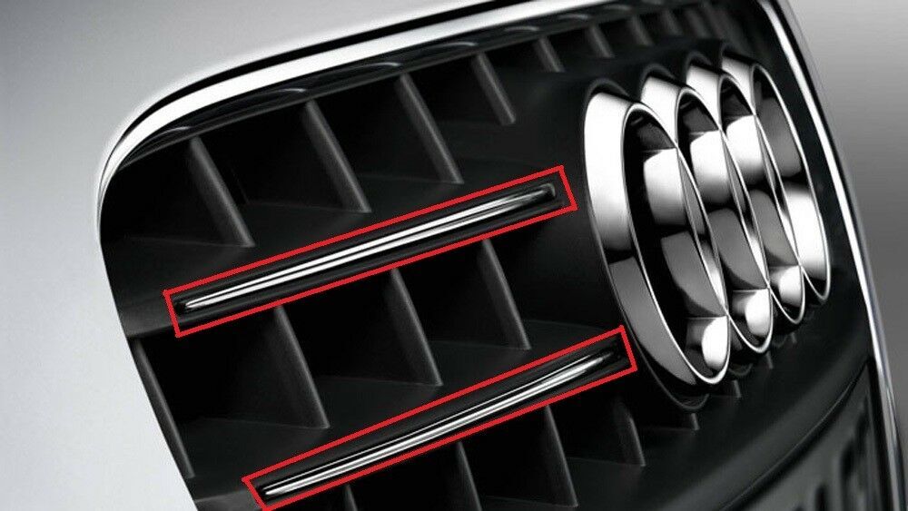 NEW GENUINE AUDI A5 S5 FRONT RADIATOR GRILLE CHROME STRIP SET 8T0071360A2ZZ - Image 2