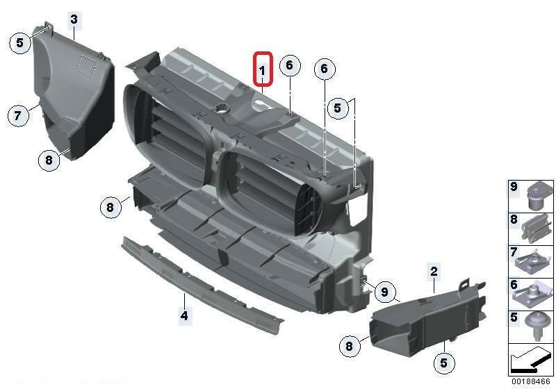 BMW NEW GENUINE 7 SERIES F01 FRONT FULL AIR DUCT SLAM PANEL 51747187290 - Image 2