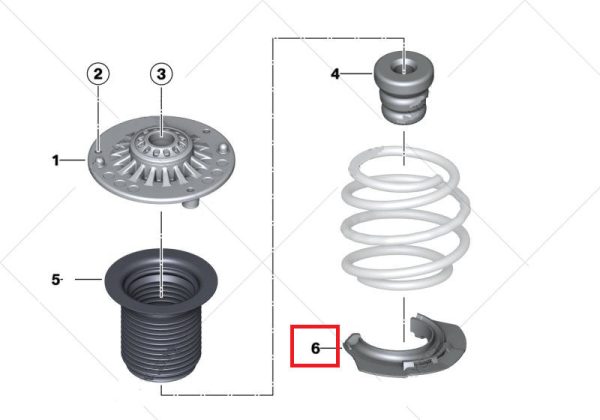 BMW GENUINE NEW F22 F23 F30 F31 F32 F33 F36 F80 FRONT LOWER SPRING PAD 31336787114 - Image 2