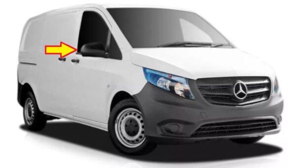 NEW GENUINE MERCEDES BENZ MB VITO W447 WING MIRROR HOUSING COVER BLACK RIGHT O/S A44781101009051 - Image 2