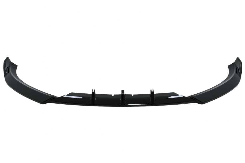 Front Bumper Add-On Spoiler Lip suitable for Audi A4 B8 (2007-2012) Sedan Avant Piano Black - Image 2
