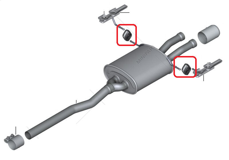 NEW MINI GENUINE R55 R56 R57 R58 R59 R60 R61 RUBBER MOUNT EXHAUST HANGER 1PCS 18302753085 - Image 2