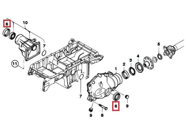NEW GENUINE BMW 1 2 3 4 5 6 7 SERIES AXLE SHAFT SEAL 33107505601 - Image 2