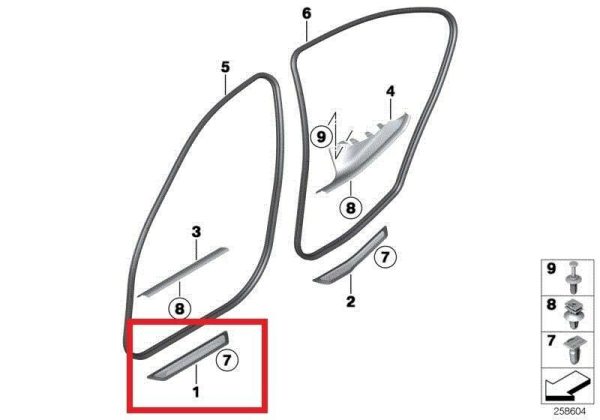 BMW NEW GENUINE F30 F31 F34 F36 FRONT LUXURY DOOR ENTRY SILL STRIP 51477260929 - Image 2