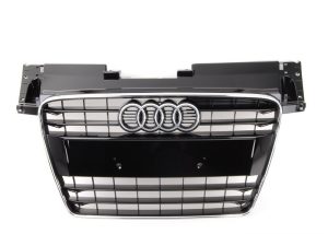 NEW GENUINE AUDI TT 11-14 FRONT BUMPER CENTER GLOSSY BLACK GRILLE 8J0853651HT94