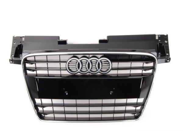 NEW GENUINE AUDI TT 11-14 FRONT BUMPER CENTER GLOSSY BLACK GRILLE 8J0853651HT94