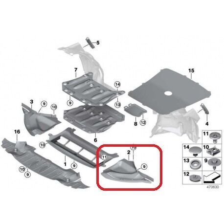 BMW NEW GENUINE M3 M4 F80 F82 F83 FRONT BUMPER BELLY PAN EXTENSION LEFT + RIGHT - Image 2