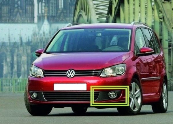 NEW GENUINE VW TOURAN 11-16 FRONT BUMPER N/S LEFT LOWER FOG LIGHT GRILL BLACK 1T0853665N9B9 - Image 4