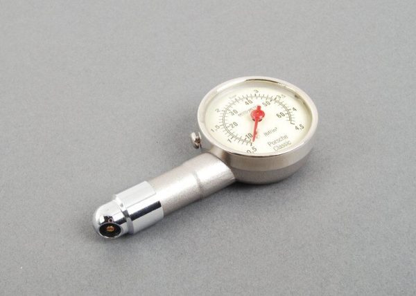 NEW GENUINE PORSCHE TIRE PRESSURE CLASSIC GAUGE WITH LEATHER CASE 91172220200 - Image 3