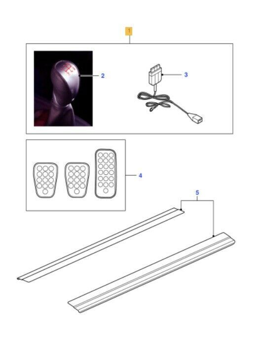 NEW GENUINE FORD FIESTA 08-12 BLACK LEATHER ILLUMINATED GEAR LEVER KNOB 1580939 - Image 2