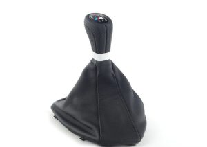 BMW NEW GENUINE E90 E91 E93 M GEAR SHIFT KNOB GAITER LEATHER BLACK 6 SPEED LHD 25118037308