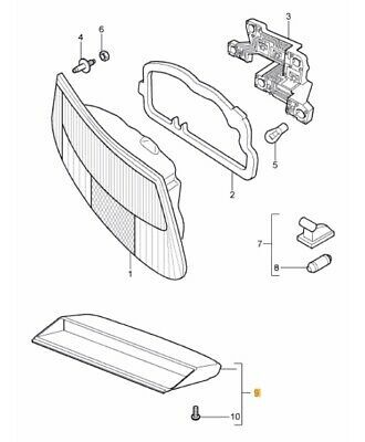 NEW GENUINE PORSCHE 987 CAYMAN 05-12 REAR 3RD THIRD BRAKE STOP LIGHT 98763105103 - Image 2