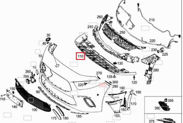 NEW GENUINE MERCEDES BENZ A CLASS W177 FRONT AMG BUMPER UNDERTRAY LOWER PLATE A1778854900 - Image 2