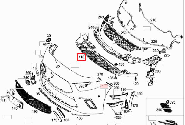 NEW GENUINE MERCEDES BENZ A CLASS W177 FRONT AMG BUMPER UNDERTRAY LOWER PLATE A1778854900 - Image 2