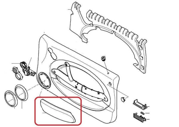 MINI NEW GENUINE R50 R52 R53 SINCE 2005/02 ARMREST VINYL RIGHT O/S PANTHER BLACK 51417133516 - Image 2
