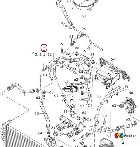 NEW GENUINE VW BEETLE GOLF JETTA PASSAT SCIROCCO 2.0TDI COOLANT PIPE HOSE 04L121064AC - Image 2
