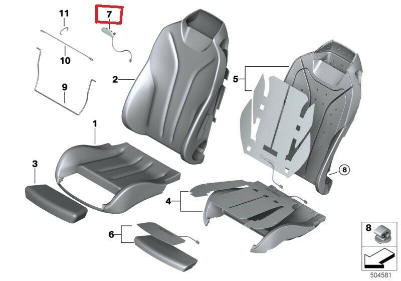 NEW GENUINE BMW 4 F82 F83 M4 FRONT SEAT ILLUMINATED TRIM BADGE EMBLEM 1 PCS - Image 2