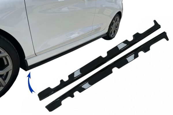 Side Skirts Extensions suitable for Ford Fiesta Mk8 ST / ST-Line (2017-2021) Piano Black