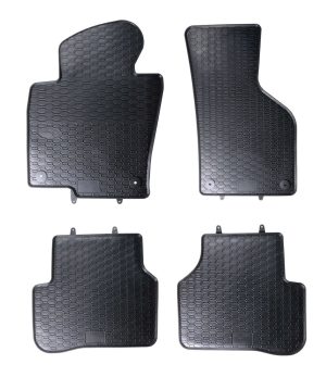 Genuine Geyer&Hosaya BLACK RUBBER ALL WEATHER FLOOR MATS FOR PASSAT B6/B7/CC