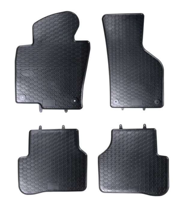Genuine Geyer&Hosaya BLACK RUBBER ALL WEATHER FLOOR MATS FOR PASSAT B6/B7/CC