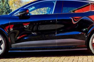 Black Gloss Performance Side skirts addons / Blades / diffusers / sill covers For Renault Megane E-Tech RCB Electric 2021+