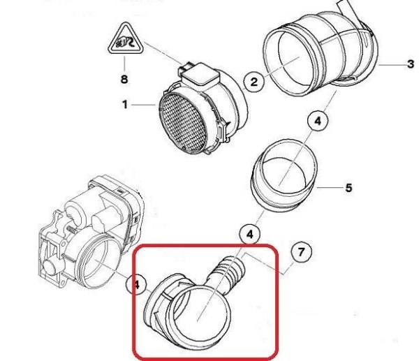 BMW GENUINE 3 E46 5 E39 7 E32 Z3 E36 SERIES PETROL TUBE ELBOW AIR INTAKE BOOT 13541435627 - Image 2