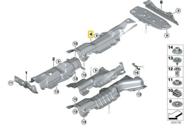 NEW OEM BMW 1 2 X1 X2 SERIES X DRIVE FUEL TANK HEAT THERMAL INSULATION 51487290702 - Image 2