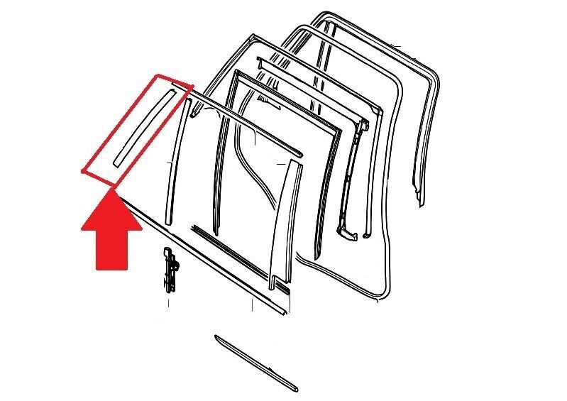 BMW NEW X5 E70 REAR DOOR WINDOW FRAME APPLIQUE PANEL C COLUMN MATTE BLACK RIGHT 51357136958 - Image 2
