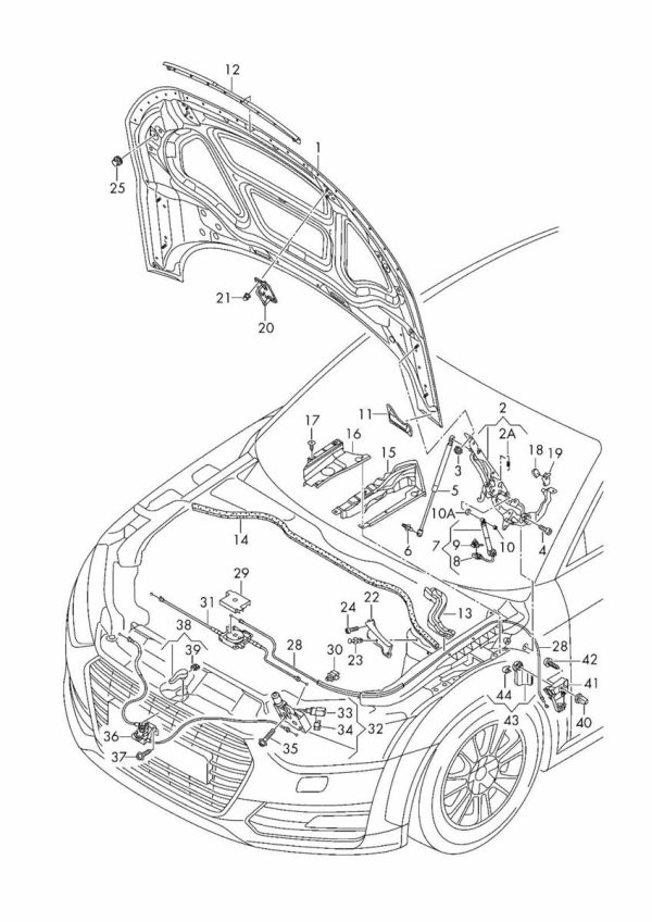 AUDI NEW GENUINE TT 2014-2016 N/S LEFT HOOD SAFETY CATCH LATCH LOCK 8S0823185D - Image 2