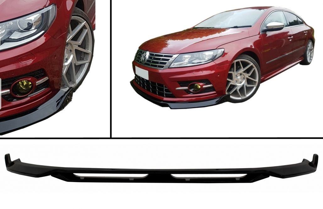 Front Bumper Lip Extension Spoiler suitable for VW Passat CC Facelift (2012-2016) R-Line Design - Image 10