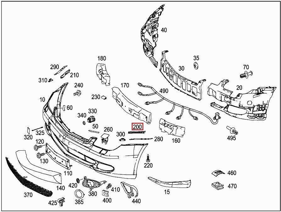 NEW GENUINE MERCEDES BENZ CLS CLASS W219 FRONT BUMPER MOUNTING BRACKET PAIR SET - Image 2